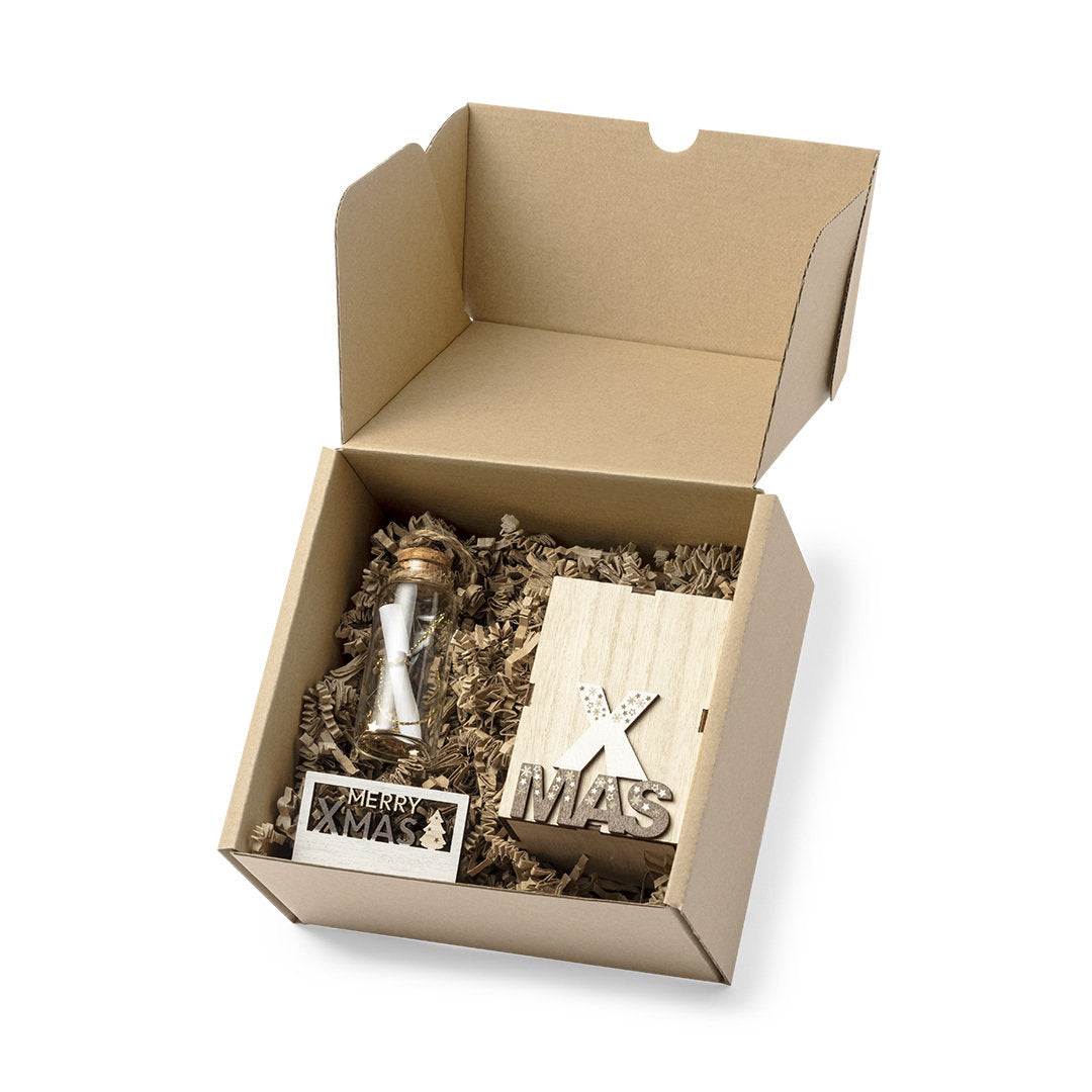 Coffret Cadeau Kraft 16x15cm Carton Recyclé Personnalisable