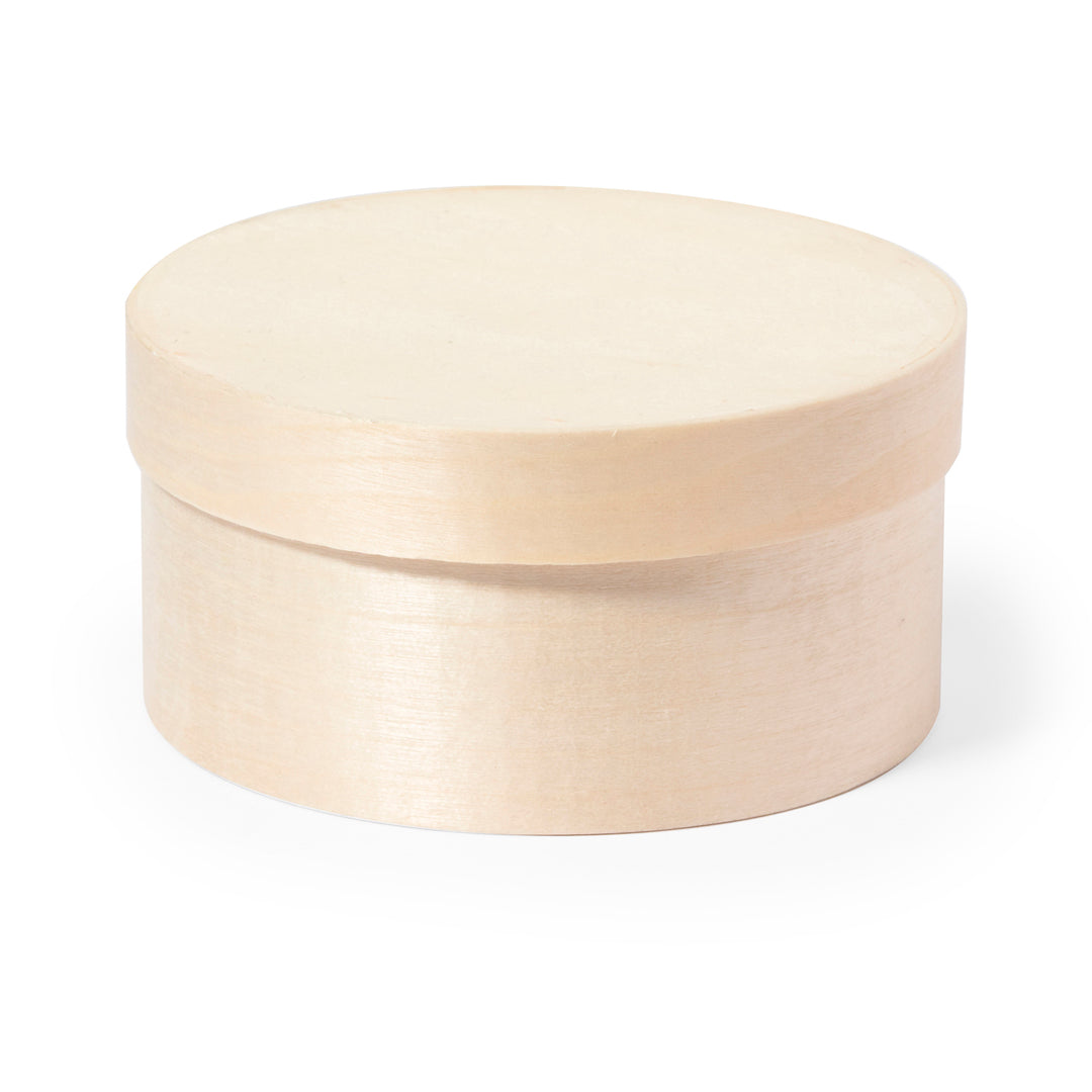 Boîte Ronde Bois Naturel - avec Couvercle Personnalisable