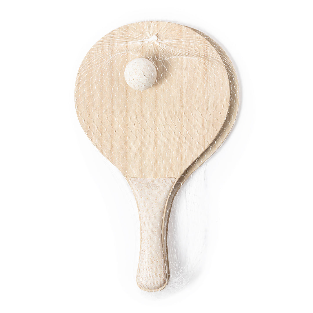Raquette de Plage Paille de Blé Personnalisable
