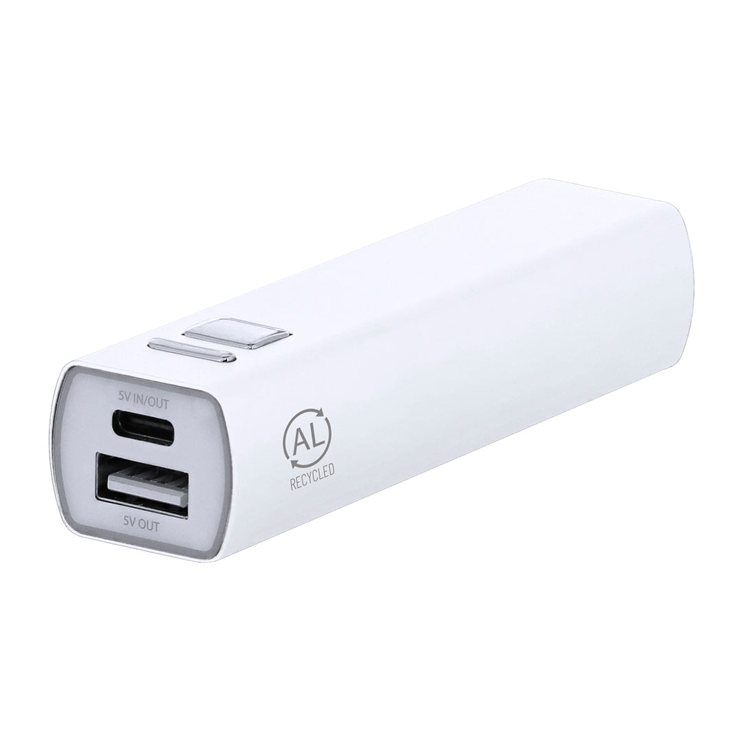 Batterie Externe en Aluminium 2 600 mAh Personnalisable