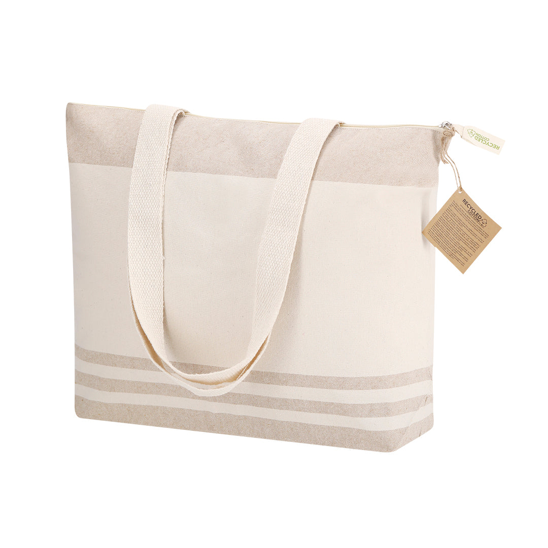 Tote Bag Coton Recyclé Rayures Personnalisable