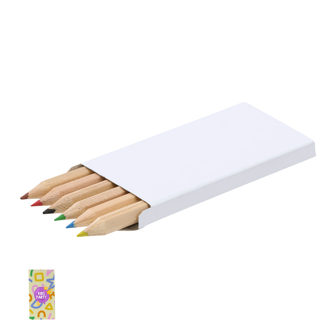 Boîte de Crayons Bois 6 Pièces Carton Personnalisable