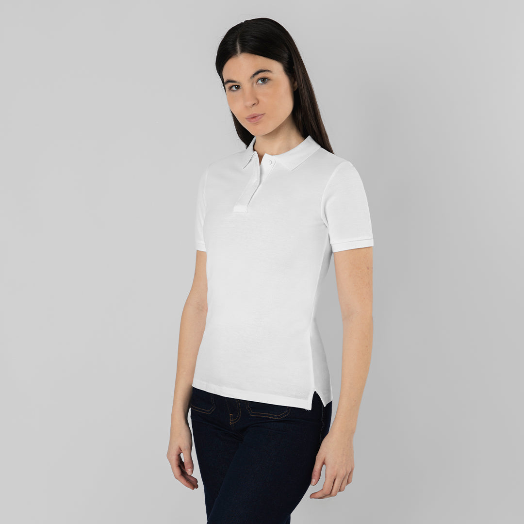 Polo Femme Manches Courtes 100% Coton Piqué Personnalisable