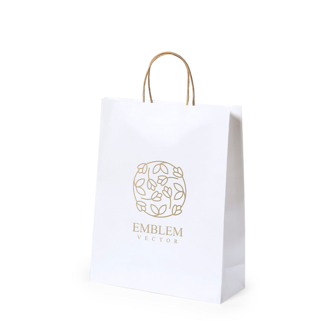 Sac Papier Blanc 25x31cm Personnalisable