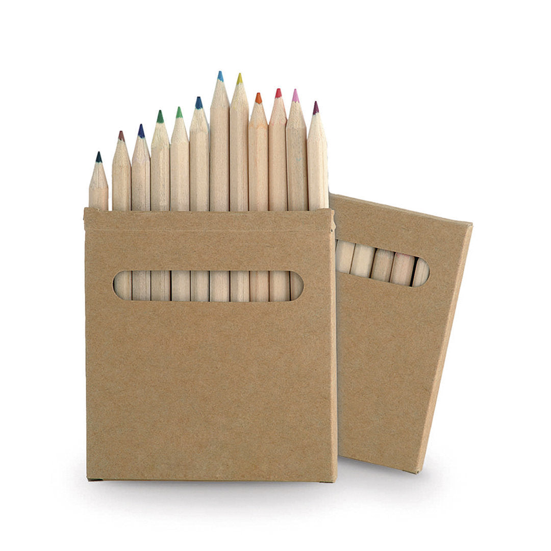 Boîte 12 Crayons Couleurs Carton Recyclé Personnalisable