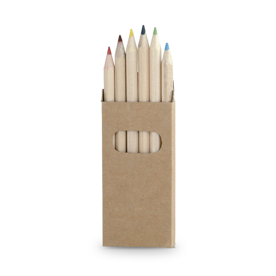 Boîte 6 Crayons Couleur Carton Recyclé Personnalisable