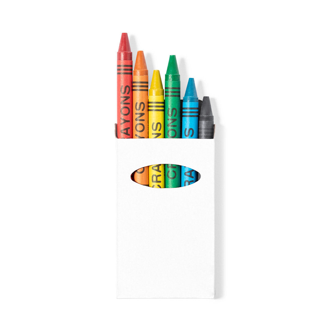 Boîte de Crayons Cire 6 Pièces Carton Personnalisable