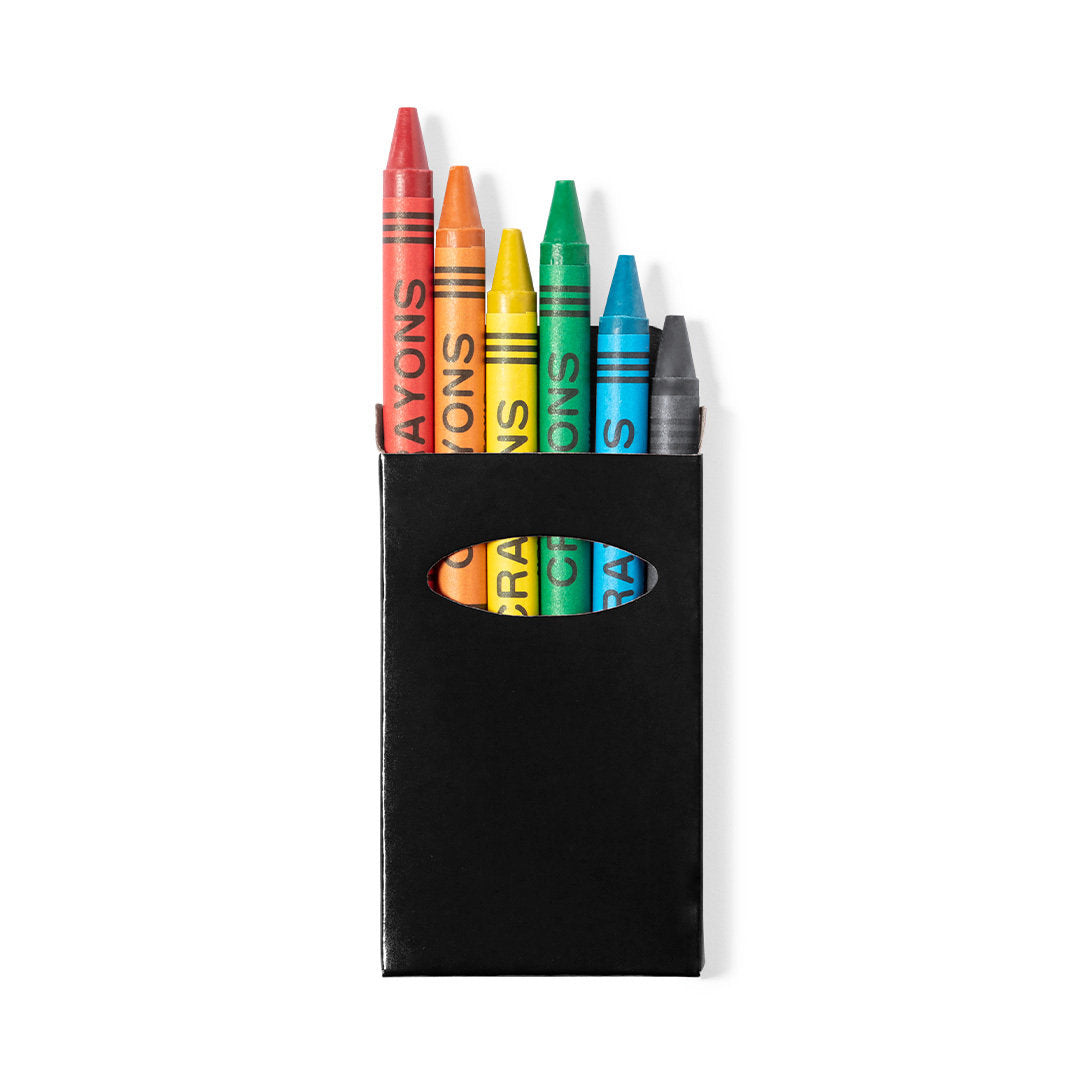 Boîte de Crayons Cire 6 Pièces Carton Personnalisable