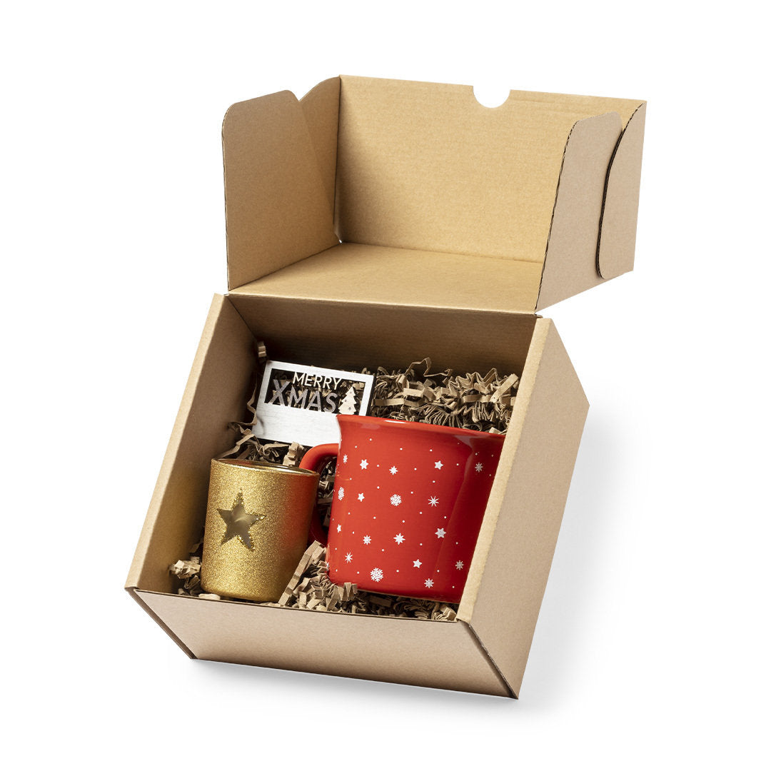 Coffret Cadeau Kraft 16x15cm Carton Recyclé Personnalisable