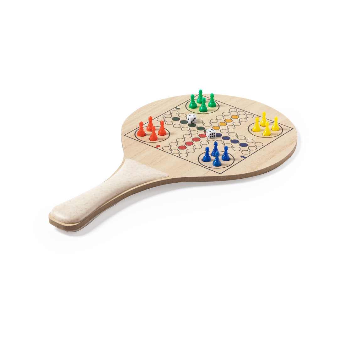 Raquette de Plage Bois 3 Jeux Paille de Blé Personnalisable
