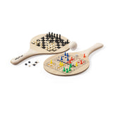 Raquette de Plage Bois 3 Jeux Paille de Blé Personnalisable