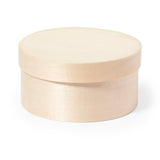 Boîte Ronde Bois Naturel - avec Couvercle Personnalisable
