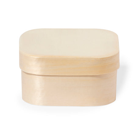 Boîte Carrée Bois Naturel - avec Couvercle Personnalisable