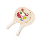 Raquette de Plage Paille de Blé Personnalisable