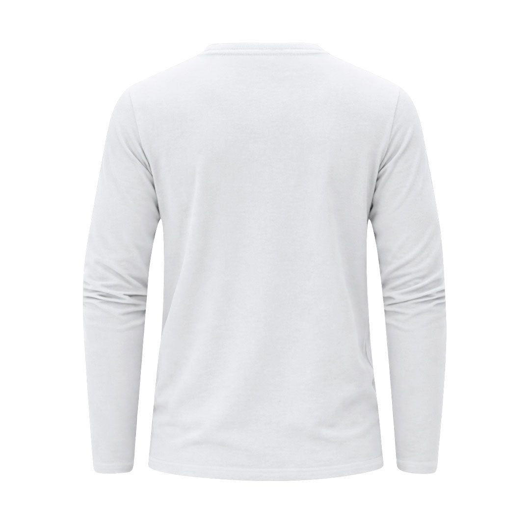 T-Shirt Adulte Manches Longues Blanc Coton Personnalisable