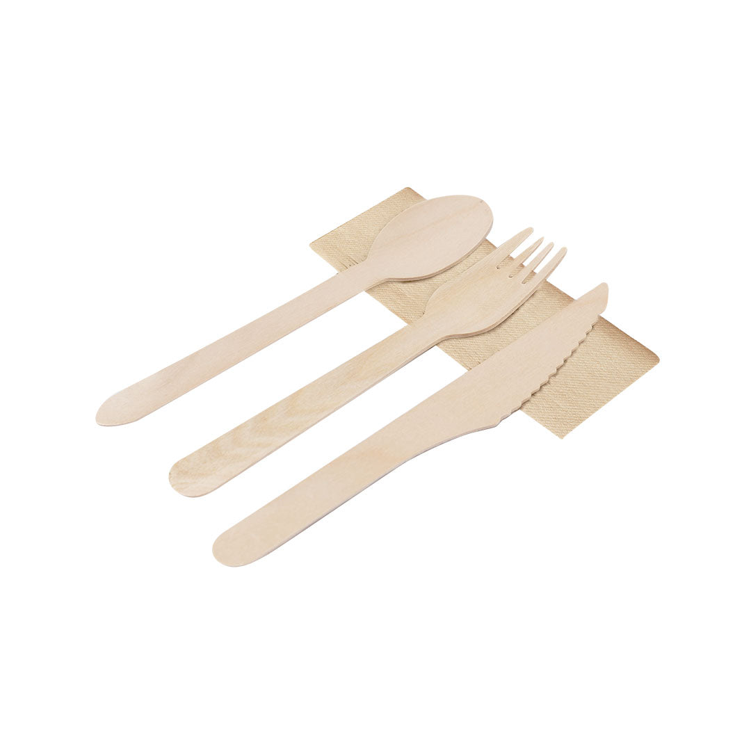 Set Couverts Bois 4 Pièces Personnalisable