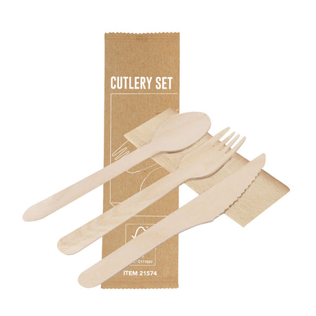 Set Couverts Bois 4 Pièces Personnalisable