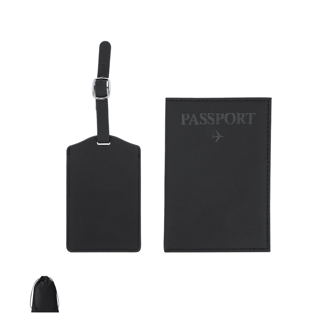 Kit Voyage Passeport Simili-cuir Personnalisable