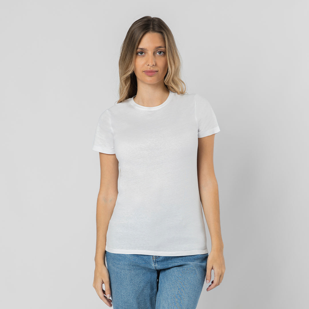 T-Shirt Femme Blanc Coton Personnalisable
