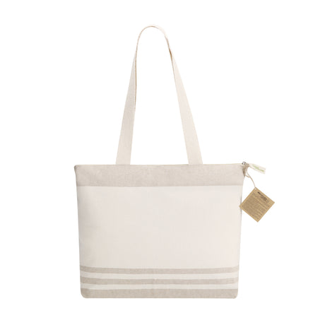 Tote Bag Coton Recyclé Rayures Personnalisable
