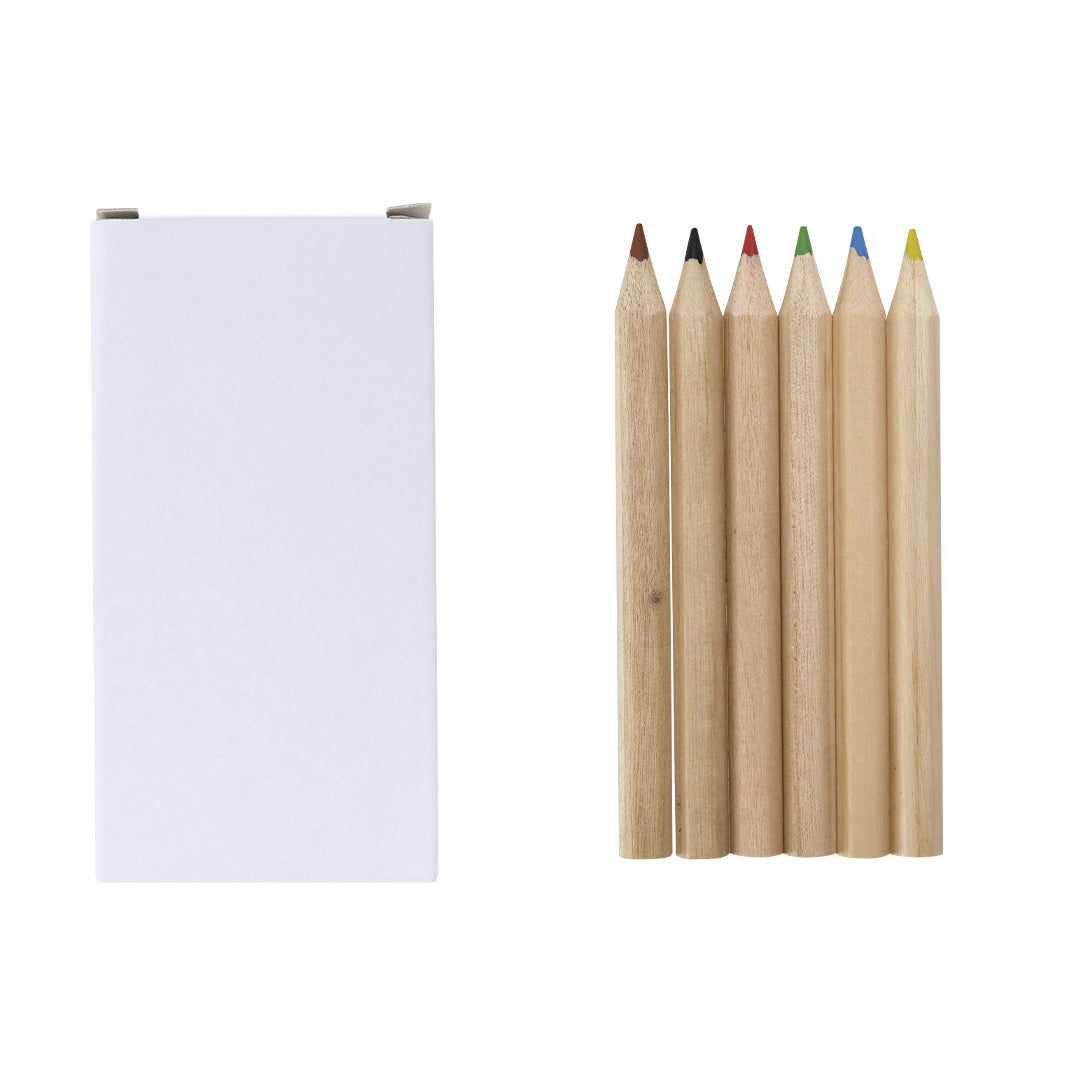 Boîte de Crayons Bois 6 Pièces Carton Personnalisable