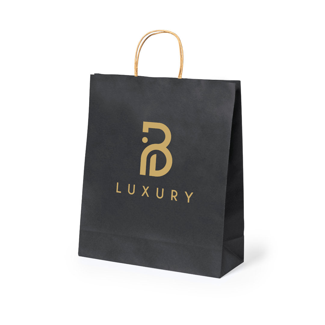 Sac Papier Noir 32x40cm Personnalisable