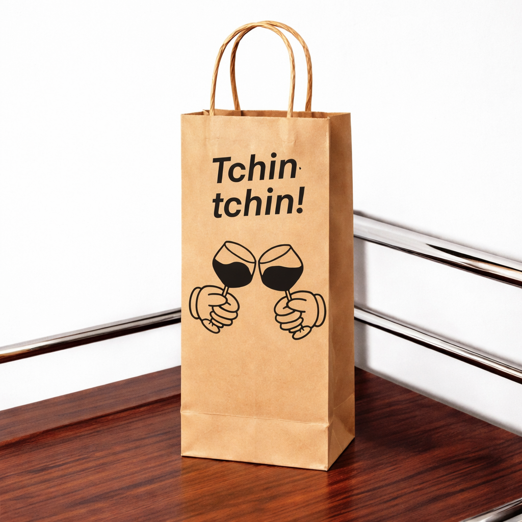 Sac Papier Kraft Bouteille Personnalisable