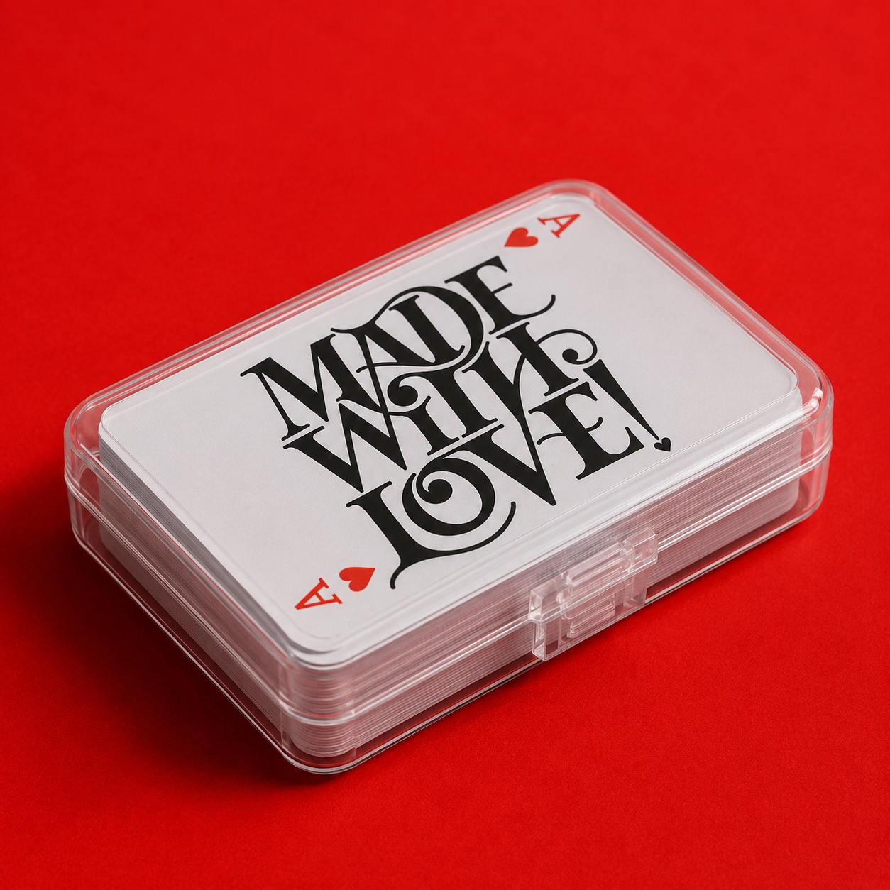 Jeu de Cartes Étui Translucide Personnalisable