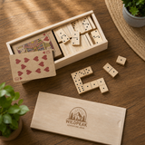 Coffret Cartes et Dominos Bois Personnalisable