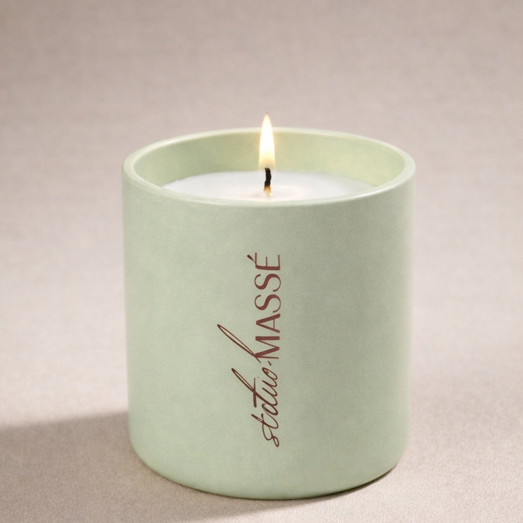 Bougie Céramique Parfum Vanille Boîte Kraft Personnalisable