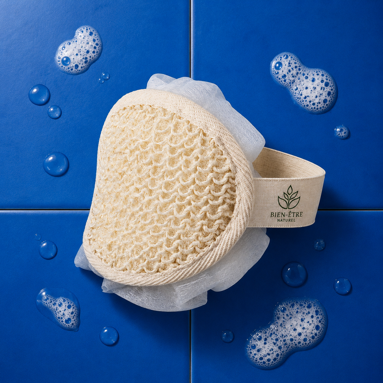 Éponge Exfoliante 2-en-1 Fibre Personnalisable
