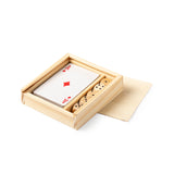Coffret Cartes et Dés Bois Personnalisable
