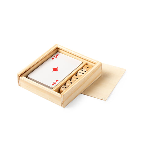 Coffret Cartes et Dés Bois Personnalisable