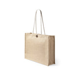 Tote Bag Jute 44cm Bouton Personnalisable
