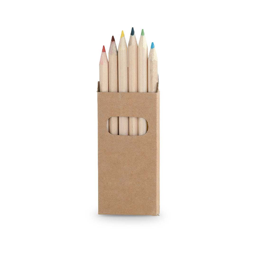 Boîte 6 Crayons Couleur Carton Recyclé Personnalisable