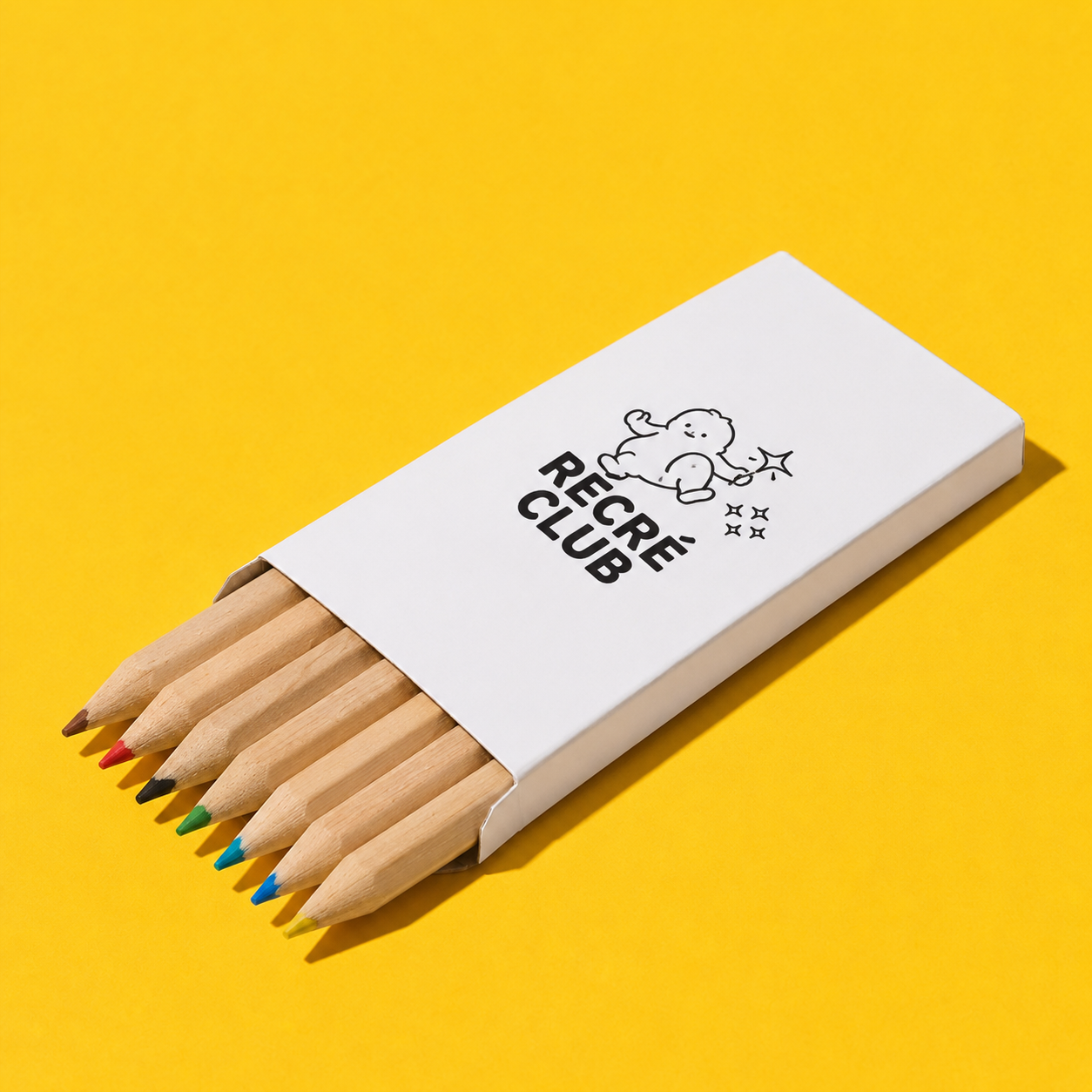 Boîte de Crayons Bois 6 Pièces Carton Personnalisable
