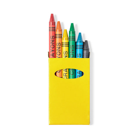 Boîte de Crayons Cire 6 Pièces Carton Personnalisable