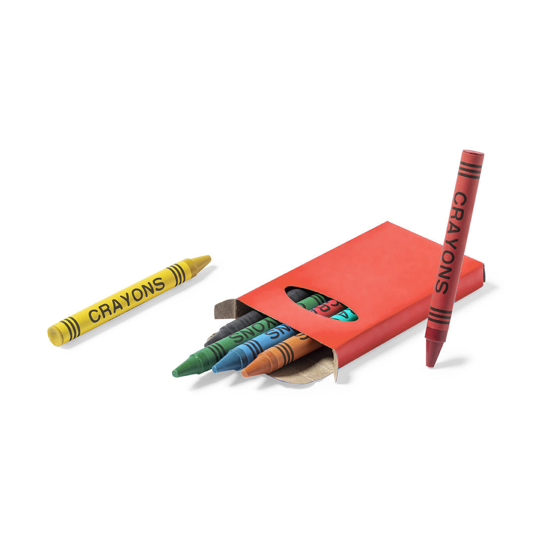 Boîte de Crayons Cire 6 Pièces Carton Personnalisable