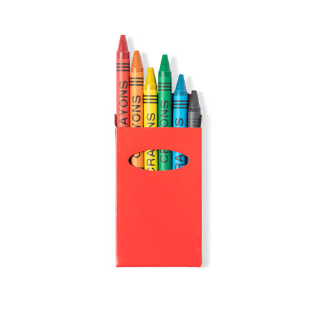 Boîte de Crayons Cire 6 Pièces Carton Personnalisable
