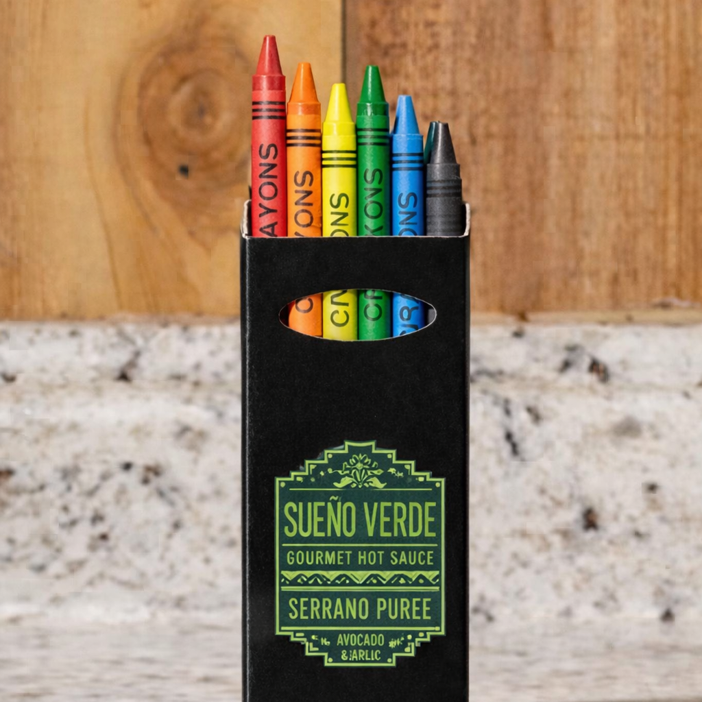 Boîte de Crayons Cire 6 Pièces Carton Personnalisable