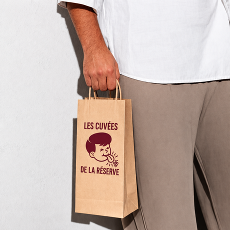 Sac Papier Kraft Bouteille Personnalisable